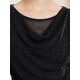 thumbnail image 5 of INSPIRE CHIC Top de Fiesta con Cuello Cowl Arrugado de Manga Larga con Brillo S Negro, 5 of 6