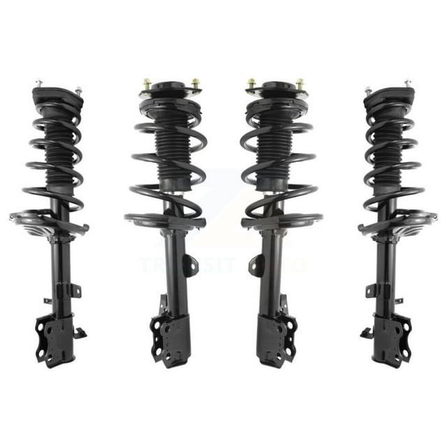 Transit Auto Front Rear Complete Suspension Shocks Strut and Coil Spring Mount Assemblies Kit for Car 2009-2012 Toyota Venza AWD Excludes Wheel Drive Left Right Driver Passenger Side K78A-100349
