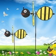thumbnail image 3 of Large Bee Windmill Whirligig Wind Spinner Home Yard Garden Decor Kids Child Toy, 3 of 10