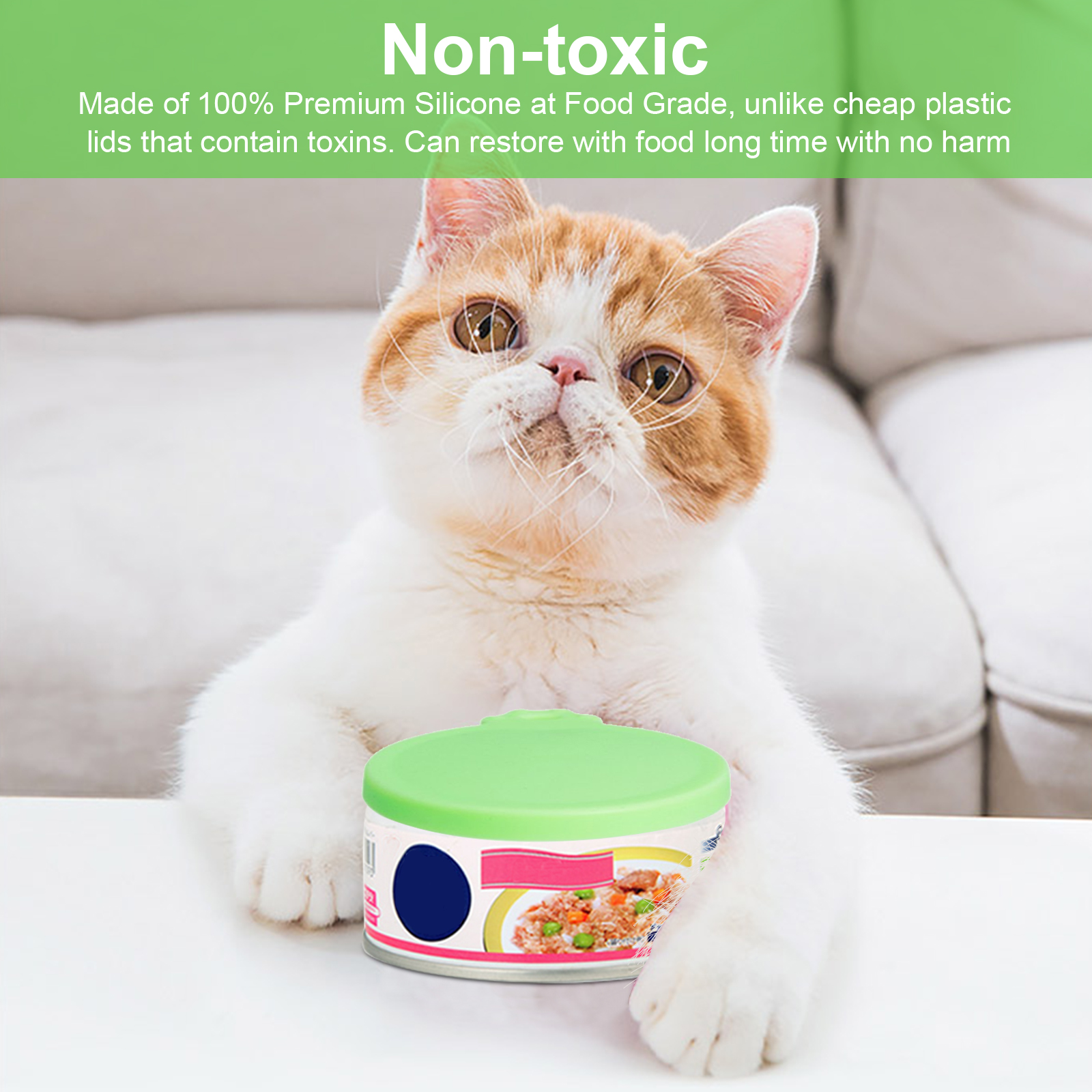 0円 希少 新品 Bonza Pet Food Can Covers Set of 2 Universal Silicone for Cans Safe BPA Free Dishwasher Safe. Loose