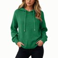 thumbnail image 5 of vigerkar Sweaters for Women Solid Color Hooded Sweater Lightweight Pullover Fall Winter Tops (Green, M), 5 of 6