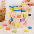 thumbnail image 1 of Juguete de forma geométrica, juguete de inteligencia, juguete de desarrollo, juguetes interactivos para padres e hijos, clasificador de formas, Estilo A Salvador Dali Juego de correspondencias, 1 of 10