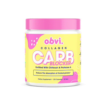 Obvi Guilt Free Carb Blocker, with Chitosan & Protease A, 120 Capsules (30 Servings)
