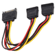 thumbnail image 1 of Cable de alimentación de 15 pines, creación de cables SATA macho de 15 pines a adaptador de cable divisor Y de extensión de alimentación hembra de 3x15 pines, 1 of 8