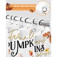 thumbnail image 4 of Owl Pumpkin Shower Curtain Set ，Waterproof Fabric Shower Curtains Fall Maple Leaf Shower Curtains for Bathroom,Bathroom Decor 54x"78", 4 of 7