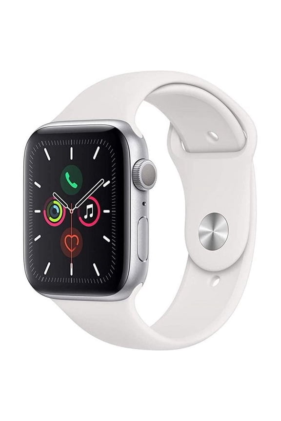 Restored Apple Watch Series 5 GPS w/ 40MM Silver Aluminum Case & White Sport Band (Refurbished)