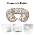 thumbnail image 4 of KLL Bunny Floral Pattern Memory Foam Cervical Neck Pillow Versatile U-Shaped Pillows for Home/Office/Camping/Travelling/Soft Washable Cover, 4 of 8