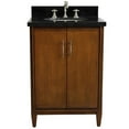 thumbnail image 6 of MCM 25" Single Oval Sink Solid Wood Vanity in Walnut/Black Galaxy, 6 of 10
