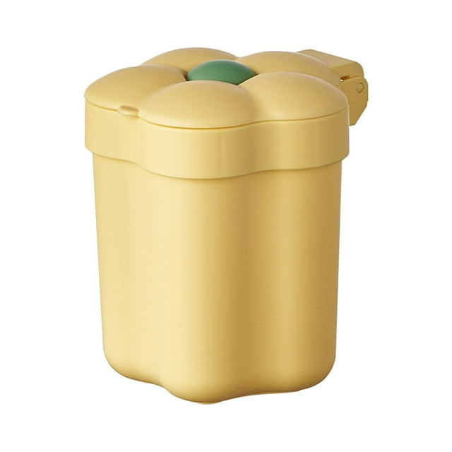 Fiudx Mini Bote de Basura de Escritorio, Diseño Floral, Compacto y Desmontable, Práctico para Escritorio y Dormitorio, Antideslizante y Resistente Al Desgaste, Tamaño 13 X 13 Cm.