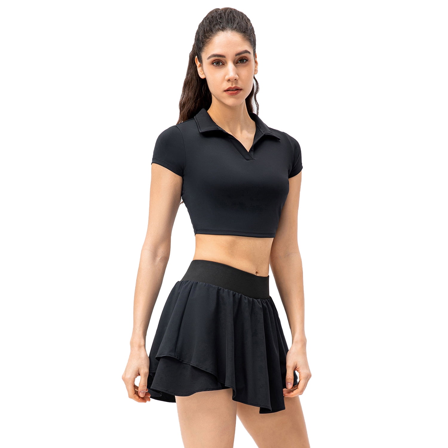 Daily Sports Ebba Long Sleeve Short Neck Top - Black - Fore Ladies - Golf  Dresses and Clothes, Tennis Skirts and Outfits, and Fashionable Activewear
