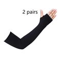 thumbnail image 5 of 2 pares de fundas de mano protectoras para brazo de conducción al aire libre de verano, color negro, 5 of 5