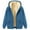 Blue, variant on GDREDA Women's Trench Coat Elegant Plain Warm Transition Coat Winter Jacket Long Sleeve Autumn Winter Jacket Hooded Coat Green,L