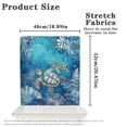 thumbnail image 6 of TSOVTHRID Sea Turtle Coral Blue Print Chair Back Slipcovers Washable Dining Chair Cover for Party Banquet Living Room Breathable Chairs Back Protector Cover, Set of 1, 6 of 7