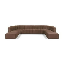 Meridian Furniture Arc Brown Vegan Leather Modular Sectional