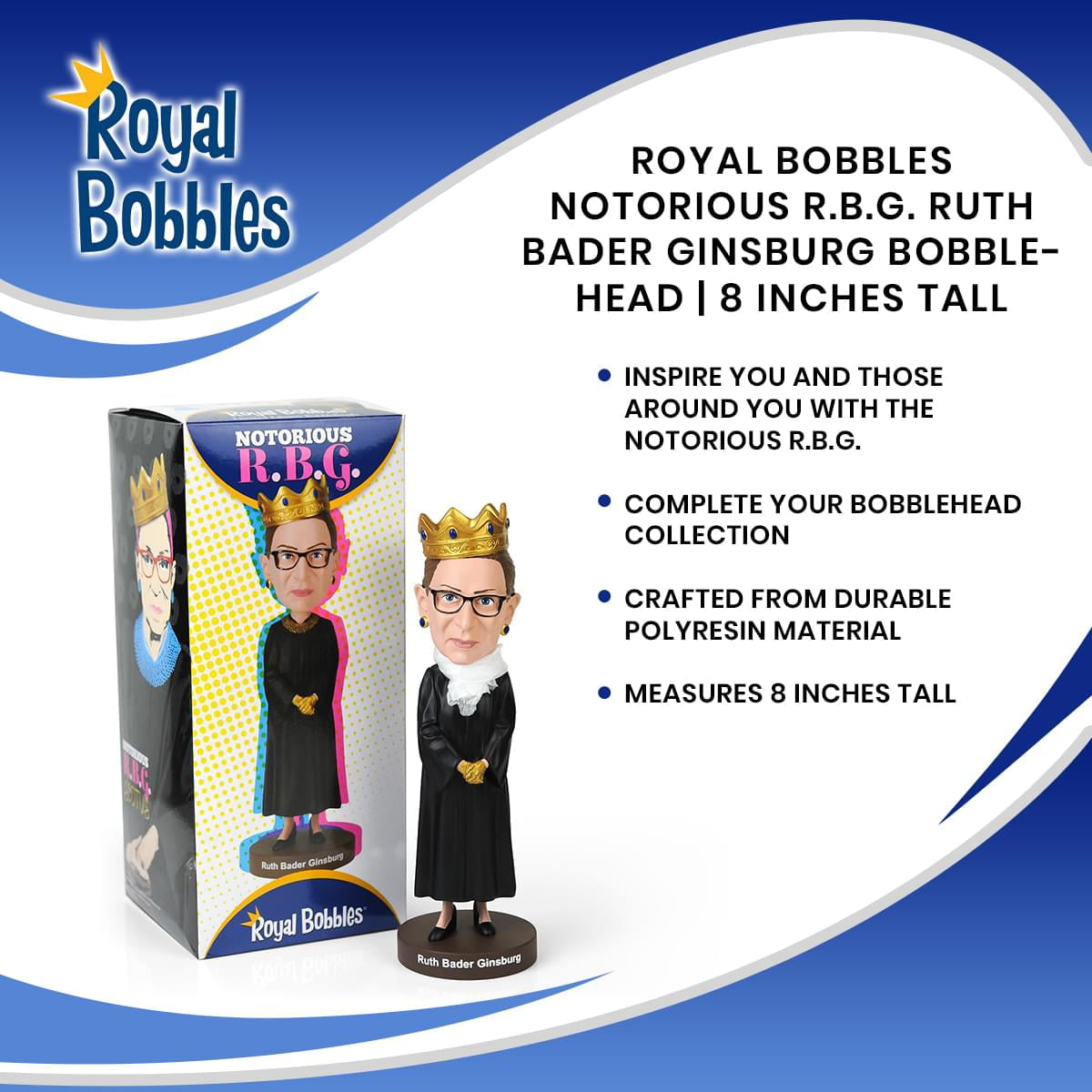 Royal Bobbles Ruth Bader Ginsburg Bobblehead