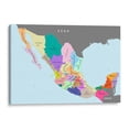 thumbnail image 1 of Cuadro decorativo Mapas - División política de la República Mexicana en canvas tamaño 60 x 40 cm Canvas Lab Canvas forma horizontal tamaño 60 x 40, 1 of 2
