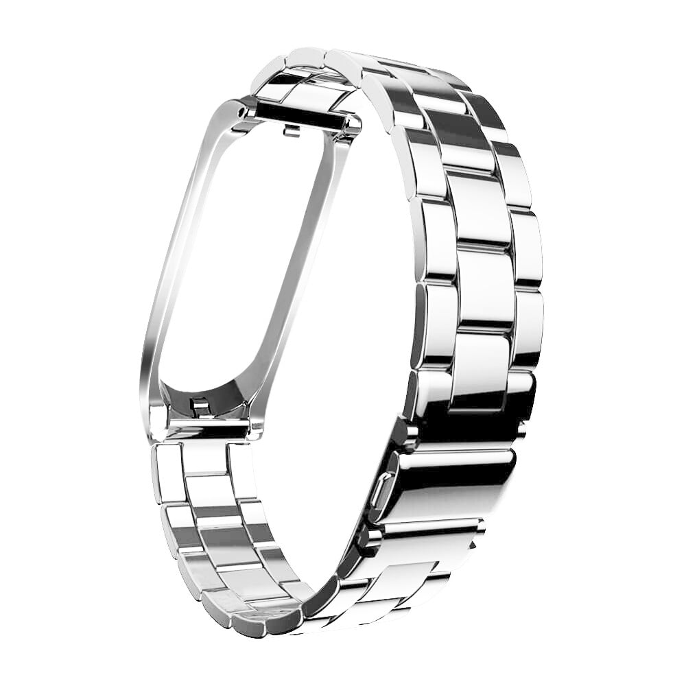 For Xiaomi Mi Band 3 Stylish Stainless Steel Luxury Wrist Strap Metal Wristband 