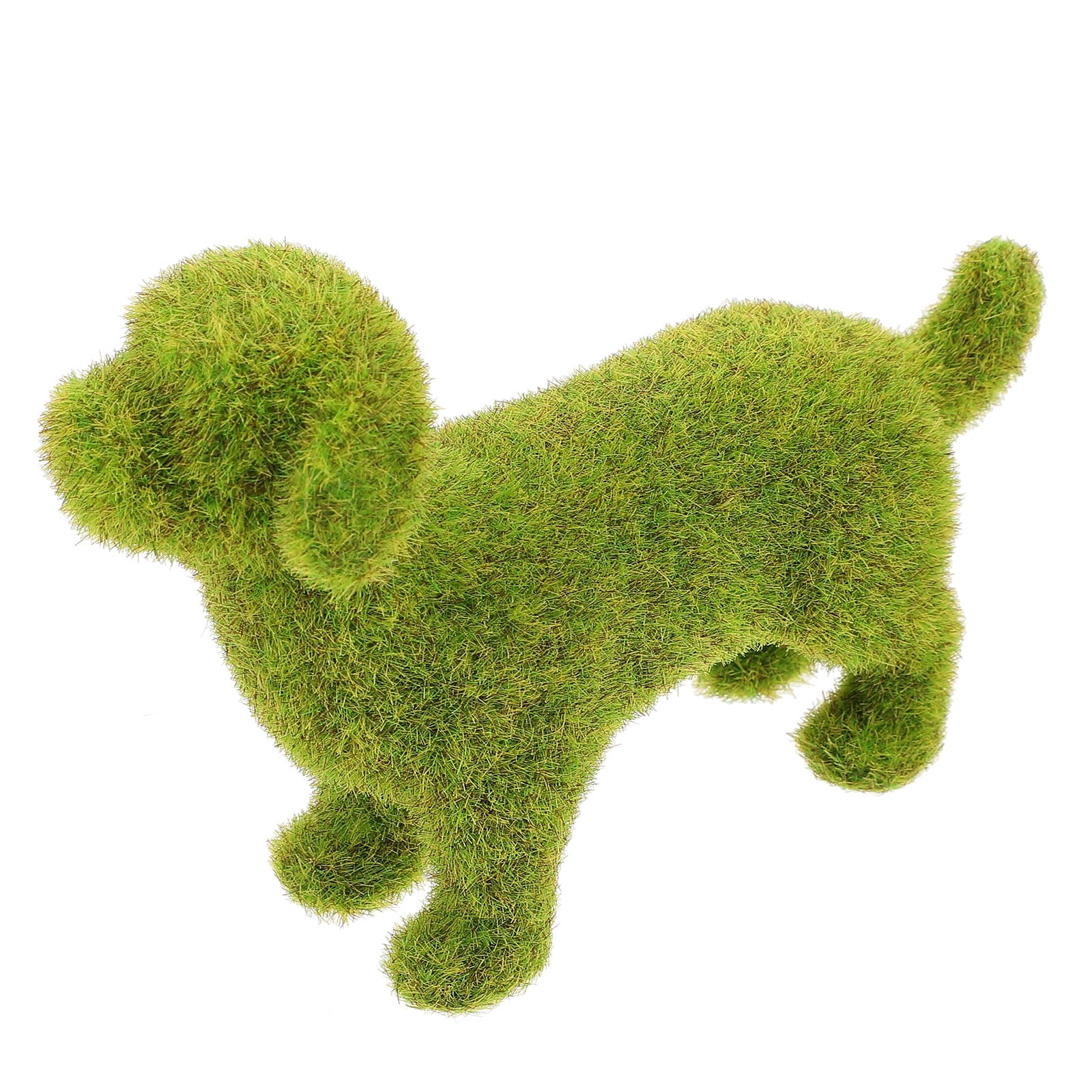Dog Flocking Animal Statue Decorations Garden Outdoor Lawn Lifelike Statues Puppy Decor Ornament Flocked Pet Sculpture