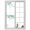 Green, variant on Teal Botanical Window Privacy Film, Spring Weeping Eucalyptus Leaves Static Cling UV Sun Blocking Heat Control Window Tint Day and Night, Non-Adhesive One Way Windows Privacy Cover 17.7''x39.3''