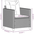 thumbnail image 4 of vidaXL Garden Chair with Cushions Beige Poly Rattan, 4 of 5