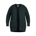 thumbnail image 3 of Terra & Sky Women's Plus Chenille Cardigan Sweater, Midweight, Sizes 0X-5X, 3 of 5