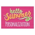 thumbnail image 3 of Personalized Planet 27x18 Hello Summer Doormat with Custom Personalization Printed on Pink Rectangular 1/8” Thick Non Slip Mat for Kitchen Hallway Deck or Porch, 3 of 6