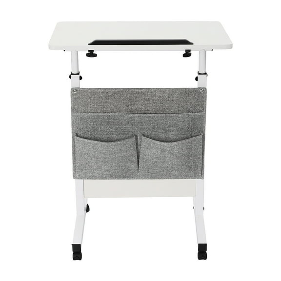 Miumaeov Rolling Laptop Desk Office Computer Table Adjustable Height Stand up Desk w/ Storage Bag