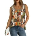 thumbnail image 5 of QLEICOM Tank Tops for Women 2025, Summer Solid Color Round Neck Tank Tops, Casual Loose Sleeveless Vest, Independence Day Floral Print T-shirts Tops, 5 of 6