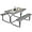 Grey, variant on Moccha Picnic Table Bench Set - Portable Plastic Picnic Table w/Steel Frame & Wood-Like Texture, All Weather Heavy Duty Picnic Table Kit, Picnic Tables for Outdoors Garden Patio Party Dining (Grey)