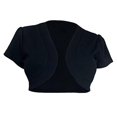 thumbnail image 1 of Ladies Fashion Sexy Short Sleeve Solid Color Knit Bolero Shrug Jackets, 1 of 5