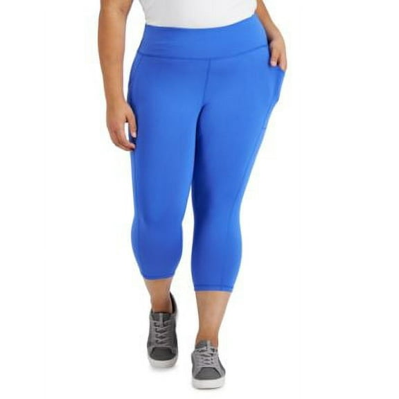 MSRP $35 Id Ideology Plus Size Cropped Leggings Blue Size 2X