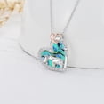 thumbnail image 2 of Dorunmo Mama Bear Necklace with 1 Cub 925 Sterling Silver Polar Bear Love Heart Pendant Mothers Day Jewelry Gifts for Women Mother (Abalone Shell), 2 of 6