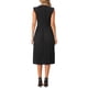 thumbnail image 3 of Vestido sin mangas INSPIRE CHIC para mujer, vestido midi plisado con cuello en V y botones, talla XS, negro, 3 of 6