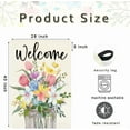 thumbnail image 2 of Spring Floral House Flag 28x40 Inch Double Sided Outside Welcome Tulip Daffodil Mason Jar Flowers Leaves Outdoor Seasonal Decorative Holiday Large Garden Yard Flag Decor 2-28, 2 of 6