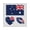 P, variant on Sweatproof Water Activated Temporary Tattoos for Football Games Stadium Parties 10pc Set Flags Soccer Sports Decor Support