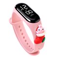thumbnail image 1 of Reloj electrónico LED de muñeca navideña para niños y niñas, relojes LED digitales de moda, reloj de pulsera de silicona con correa ajustable., 1 of 3