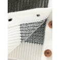 thumbnail image 4 of Qiylii Toddlers Knitted Cardigan, V-neck Long Sleeve Single-breasted Outwear, 4 of 9