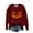 Red, variant on Women's Halloween Sweatshirts Long Sleeve Crewneck Pullover with Pumpkin Face Graphic Print Tops Fall Casual Comfortable Streetwear