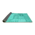 thumbnail image 2 of Ahgly Company Indoor Rectangle Patchwork Turquoise Blue Transitional Area Rugs, 2' x 3', 2 of 4