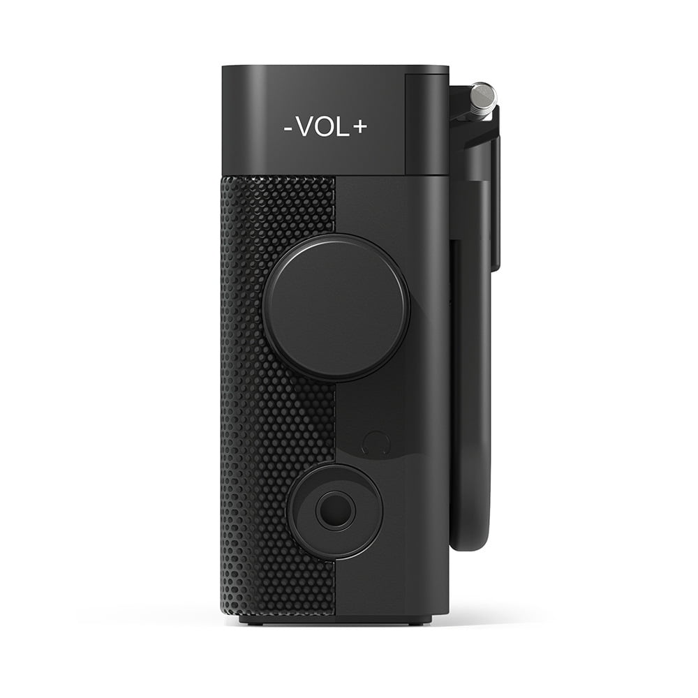 MUSICOZY Portable Geriatric Senior Radio,AM/FM Rechargeable Small Player,Mini Radio with Big Speaker and 3.5mm Earphone Jack for AA Batteries or AC Power,ideal for Senior, Home, Camping Radio(Black)