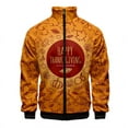 thumbnail image 3 of Chaqueta informal con cremallera y estampado 3D de Acción de Gracias de última oferta, diseño de pavo de animales de Acción de Gracias, para hombre, de manga corta, 3 of 5
