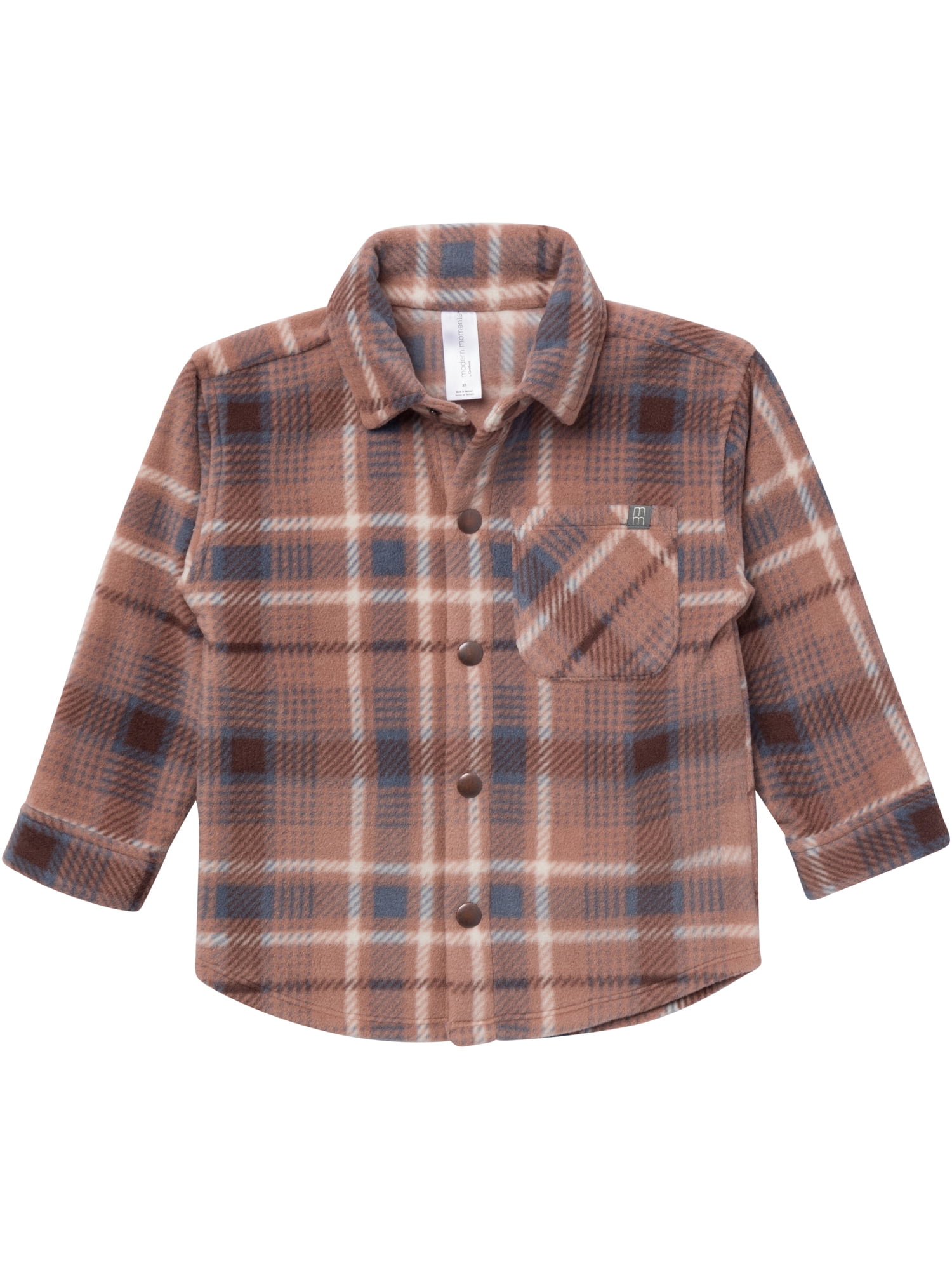 Modern Moments by Gerber Toddler Boy Microfleece Shacket, Sizes 12M-5T