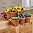 thumbnail image 6 of Bloem Milano 4 Piece Rail Planter Set Terra Cotta, 6 of 8