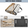 thumbnail image 5 of COEQINE Golf Cart Seat Cushion Cover, Portable Design Folds with Handle, Universal Fit 51.2x30.3", Quilted Comfort Padding with 4 Pockets, for 2/4 Person Seats, Brown Gold Marble, 5 of 8