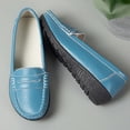 thumbnail image 6 of Summer Women Plus Loafers 2026 Outdoor Solid Color Round Closed Toe Low Heel Slip On Lightweight Cushioned Orthopedic Arch Support Wide Toe Box Comfortable Walking Daily Flat Shoes Light Blue 41, 6 of 6
