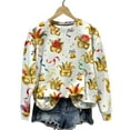 thumbnail image 4 of Mifsaly Mardi Gras Sweatshirt for Women Loose Long Sleeve Crewneck Carnival Shirts Cute Print Baggy Pullover Tops Festival Party Colorful T-Shirts Spring Daily Loungewear XL, 4 of 6