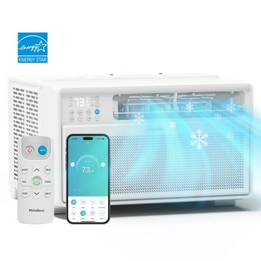 PhiloDeco Energy Star Window Air Conditioner,12000 BTU 520 sq ft. Air Conditioner Window unit with Wifi  Inverter Ac,  Remote Control, Ultra Quiet & Easy Installation, ECO/24 Timer/Auto Restart