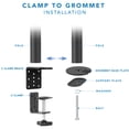 thumbnail image 4 of Mount-lt! Single Monitor Desk Mount | Fits 19"-42" Screens | Adjustable Stand, 4 of 9