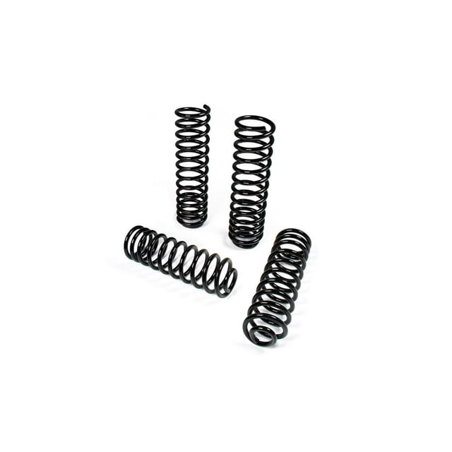 Fits 2007-2018 Jeep Wrangler JK JKS Manufacturing Coil Spring JSPEC2350 3-1/2 Inch Lift; Powder Coated; Black; Set Of 4