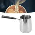 thumbnail image 4 of Long Handle Coffee Toroid Pitcher,  Turkish Coffee Pot, 304 Stainless Steel Rustproof Smoother Milk Frother Pitcher for Home Coffee Shop, 4 of 7